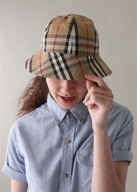 burberry bucket hat second hand|burberry reversible bucket hat.